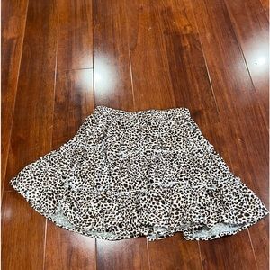 shein mini skirt loose size small cheetah print